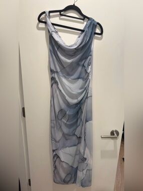 dynamite grey dress Dynamite Dolman Double-V Neck Grey Long Sleeve Sweater Dress, S, EUC